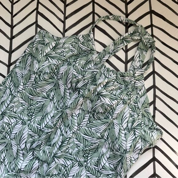 Eddie Bauer Size S Tropical Print Halter Neck Dress - Picture 1 of 5